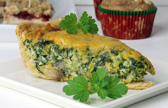 Spinach Mushroom Quiche