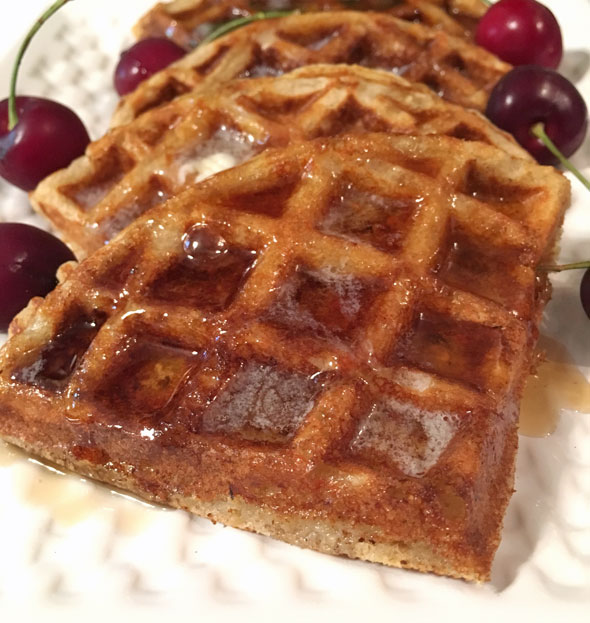 Banana Oatmeal Buttermilk Waffles