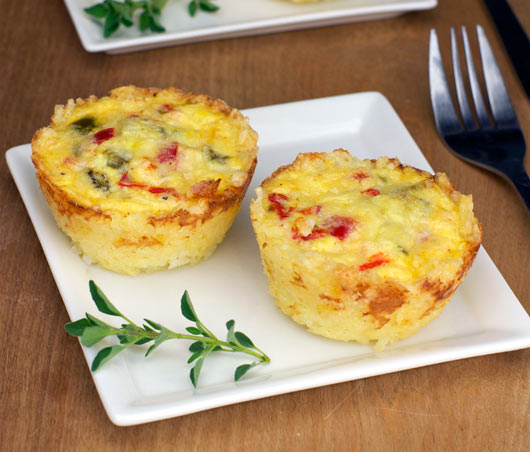 Rice And Egg Breakfast Cups