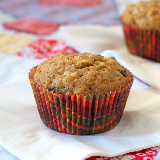 Raisin Bran Applesauce Muffins