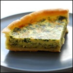 Quiche with Spinach, Mushrooms and Cheese