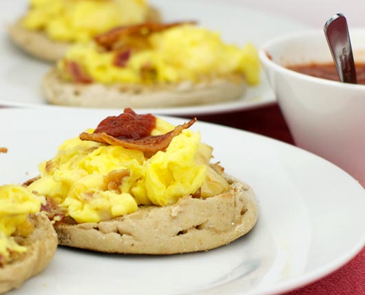 Fast Italian Scrambled Eggs Benedict