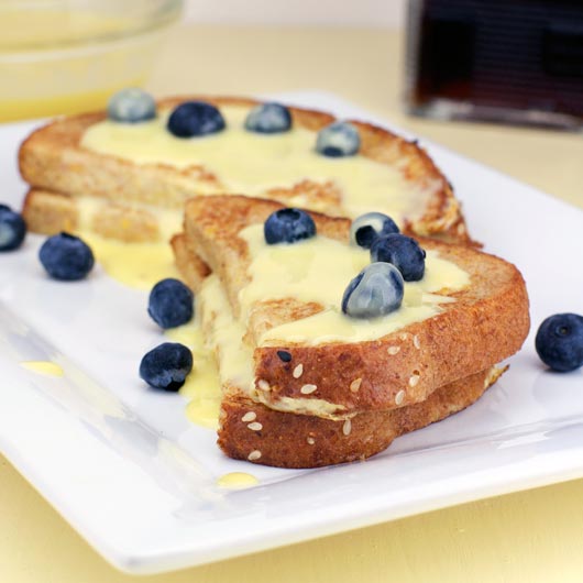 Cinnamon French Toast With Bavarian Cream Topping Cinnamon French Toast With Bavarian Cream Topping