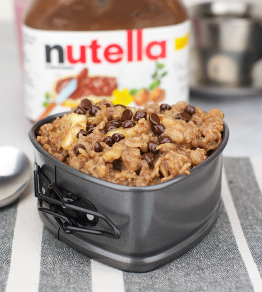 Nutella Banana Oatmeal