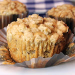 Peanut Butter Banana Streusel Muffins