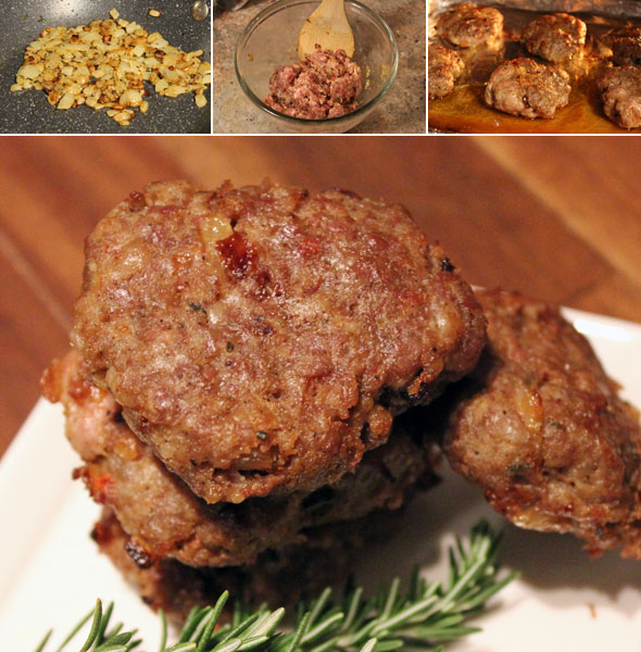 Making Rosemary Mustard Sausage Patties