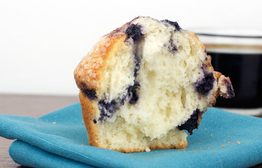 Blueberry Ginger Muffin Torn Apart