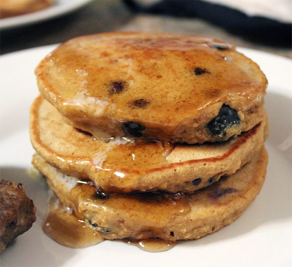 Blueberry Graham Pancakes