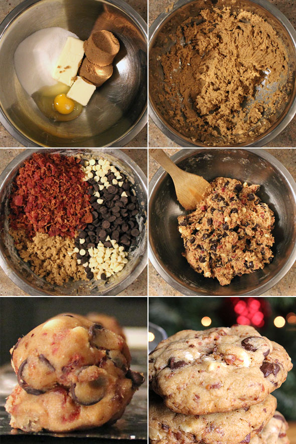 Making Bacon Chocolate Chip Cookies Making Bacon Chocolate Chip Cookies