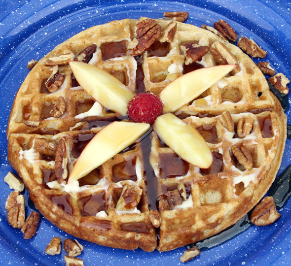 Whole Grain Apple Waffles