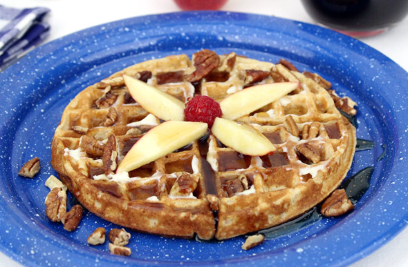 Whole Grain Apple Waffles