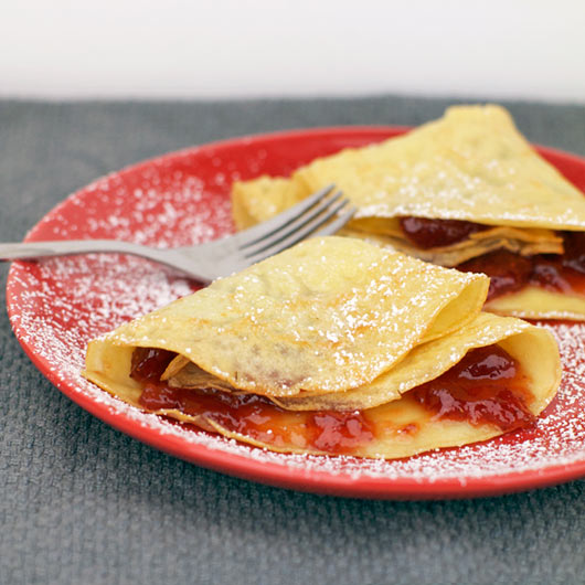Easy Crepes With Jam