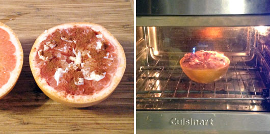 Making Broiled Grapefruit Bowls