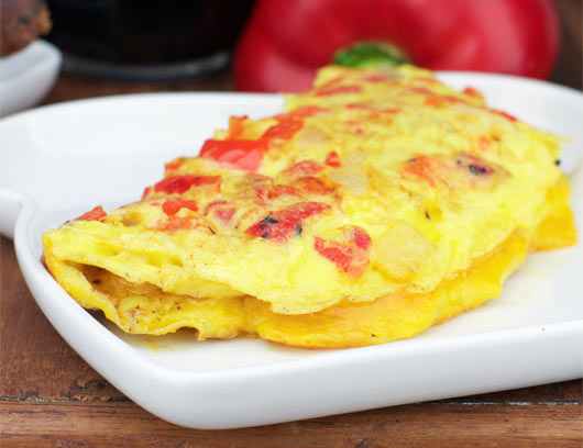 Roasted Red Pepper Omelet