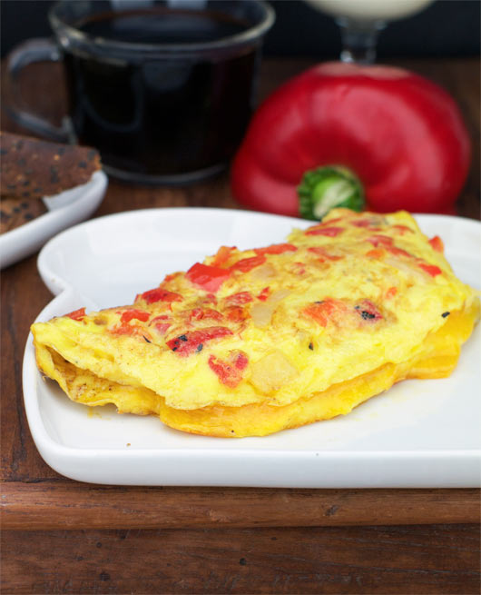 Roasted Red Pepper Omelet