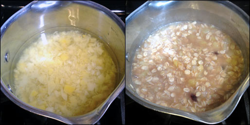Making Pineapple Oatmeal