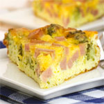 Crustless Ham And Cheese Quiche