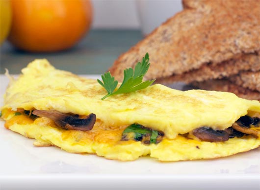 Cheesy Mushroom Omelet