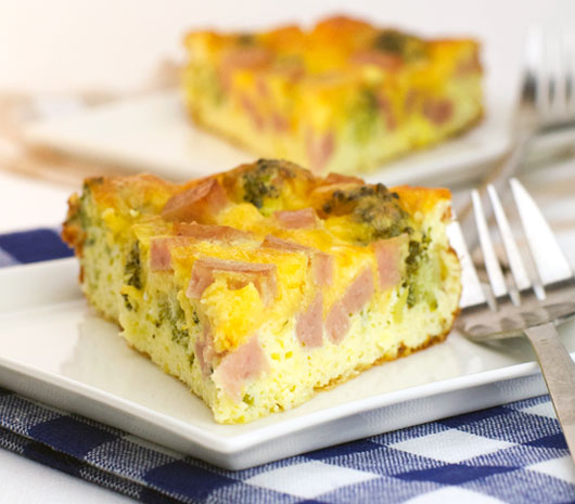 Crustless Ham And Cheese Quiche