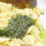 Spinach Pesto Scrambled Benedict