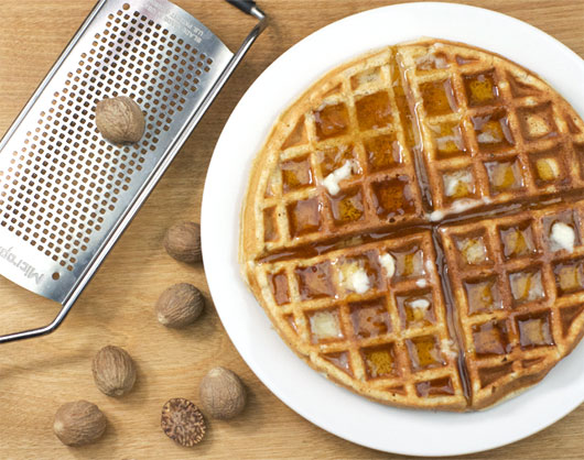 Low Fat Nutmeg Waffles