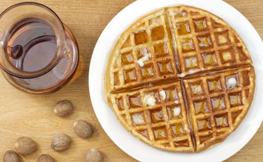 Low Fat Nutmeg Waffles