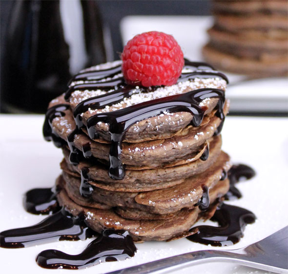 Chocolate Banana Pancakes