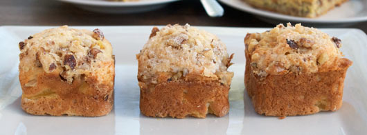 Three Individual Pineapple Coffee Cakes