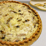 Onion, Mushroom & Swiss Cheese Quiche