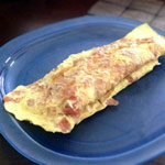 Ham & Onion Omelet