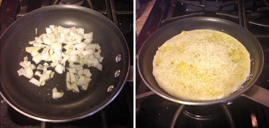 Making The Easy Parmesan Frittata