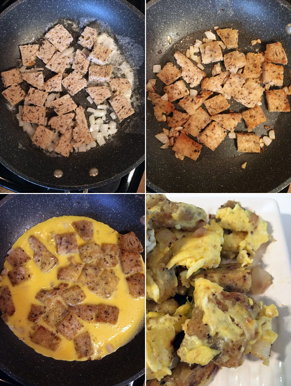 Making Swabian Eggs With Croutons Making Swabian Eggs With Croutons