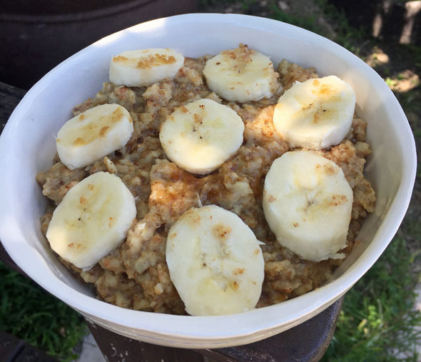 Banana Wheat Germ Oatmeal