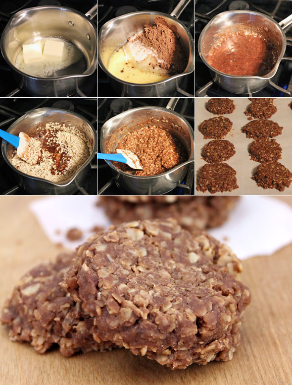 Making No-Bake Chocolate Oatmeal Cookies