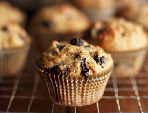 Healthy Blueberry Bran Muffins