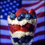 Red, White & Blue Oatmeal Parfaits