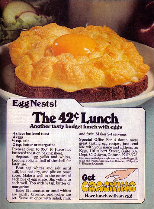 Retro Classic: Baked Birdie In A Nest