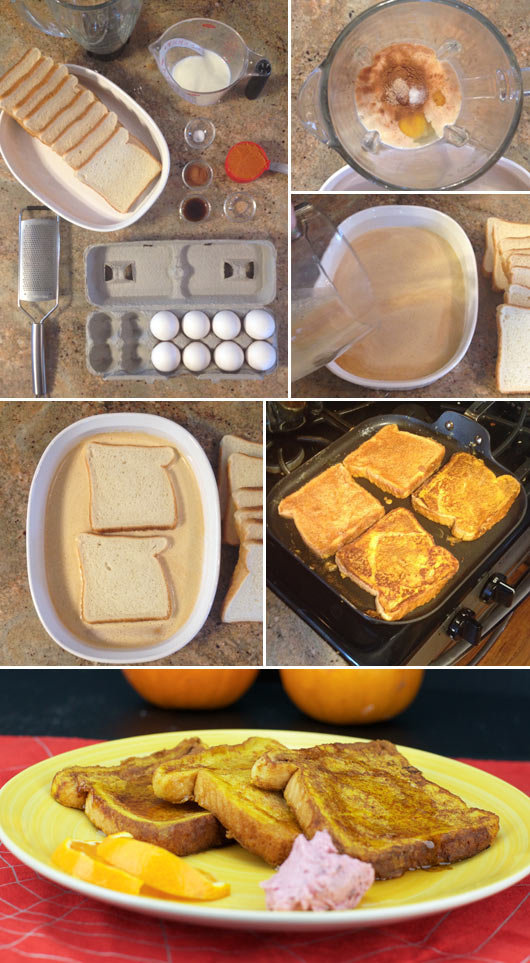 Making Pumpkin French Toast