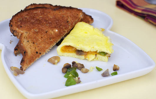 Inside A Veggie Egg Omelette