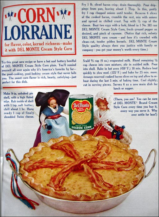 Vintage Recipe: Corn Lorraine (Quiche)