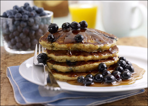Blueberry Whole Wheat Pancakes