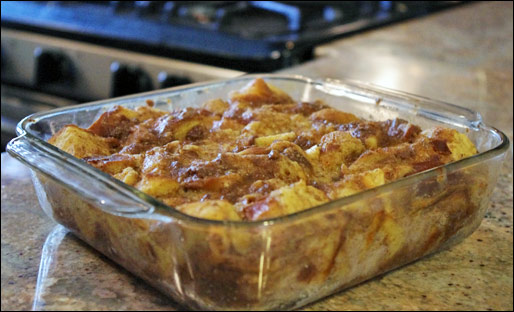 Brown Sugar & Walnut Baked French Toast in the Pan