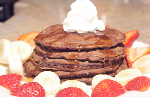 Double Chocolate Pancakes