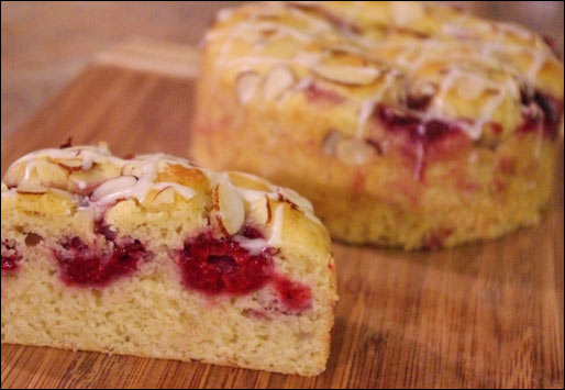 A Piece of Raspberry Cobbler Coffee Cake