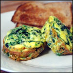 Spinach And Cheddar Mini Frittatas