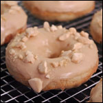 Baked Peanut Butter Banana Donuts