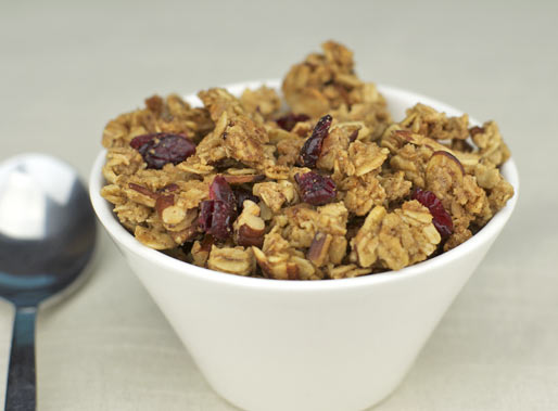Holiday Spice Granola With Cranberries