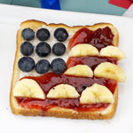 American Flag Fruit Toast