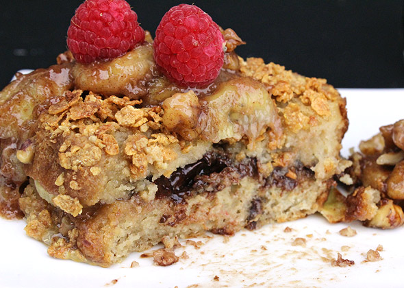 Extreme Banana Nut Crunch Stuffed French Toast Recipe 