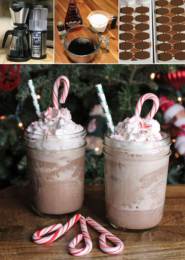 Making A Peppermint Mocha Frappe